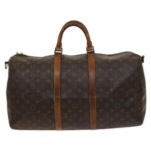 LOUIS VUITTON Monogram Keepall Bandouliere 50 Boston Bag M41416 LV Aut